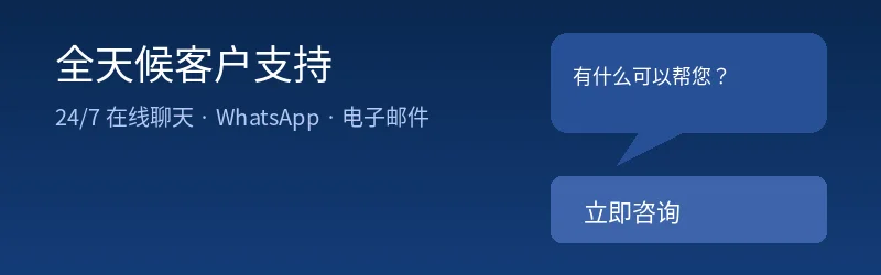 全天候客户支持服务横幅